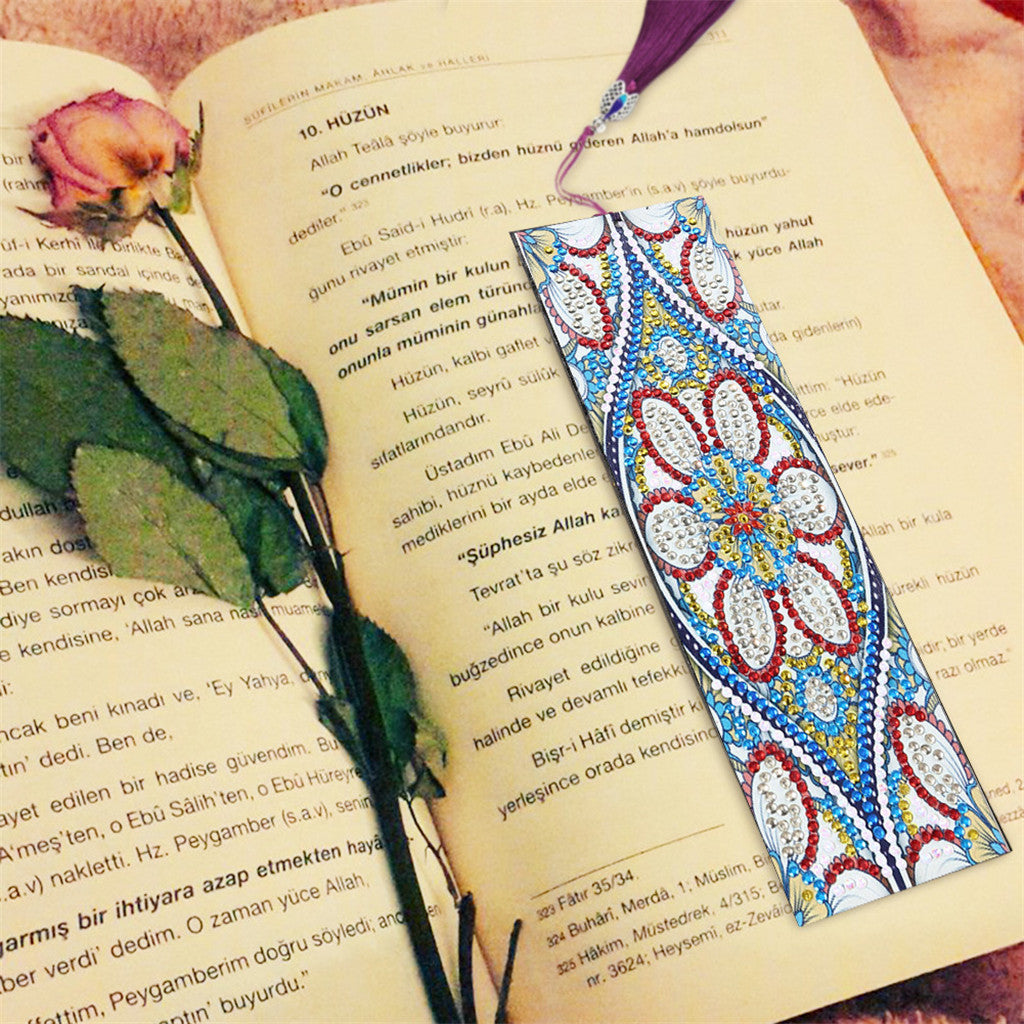 Blue Flower - Diamond Painting Bookmark