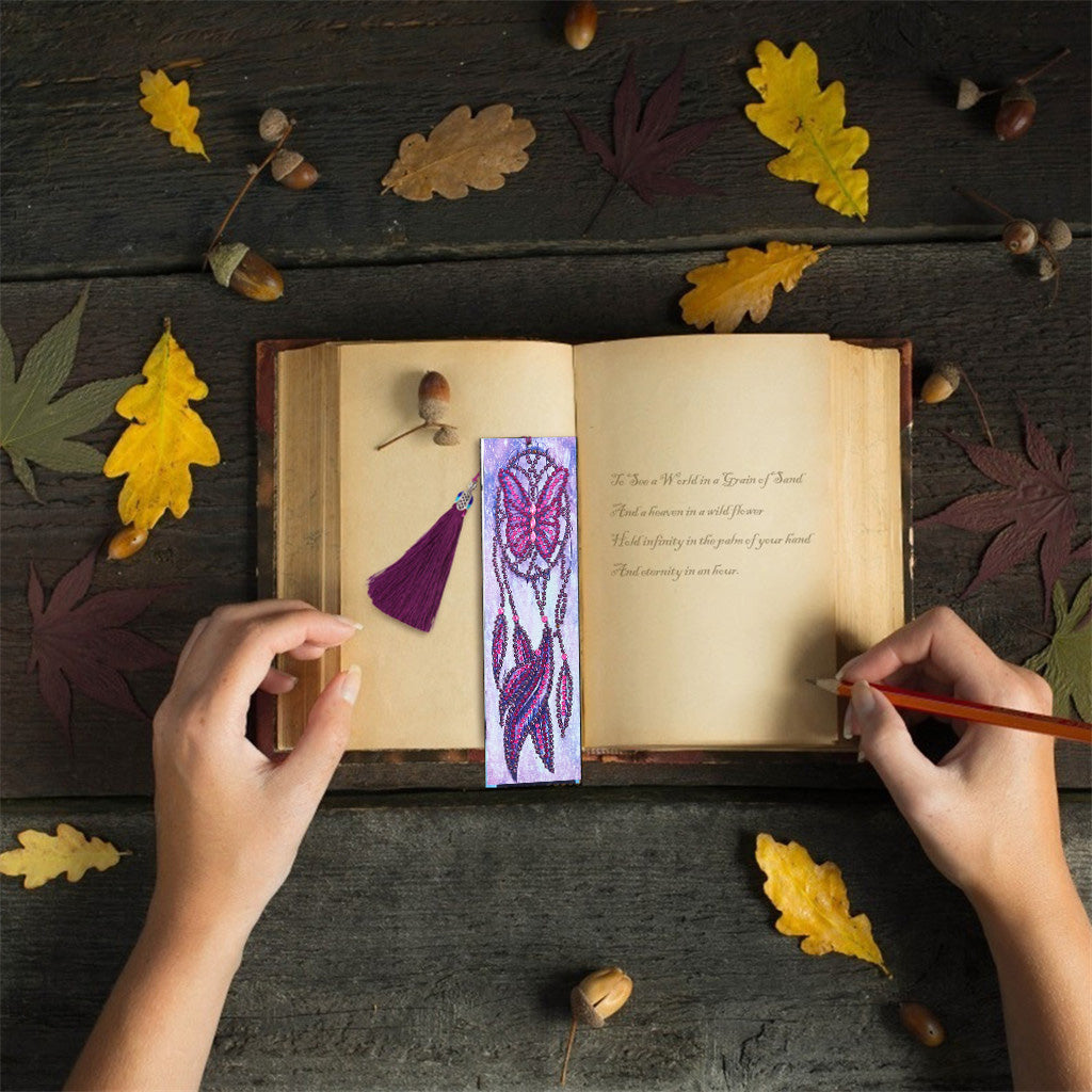 Butterfly Dreamcatcher - Diamond Painting Bookmark