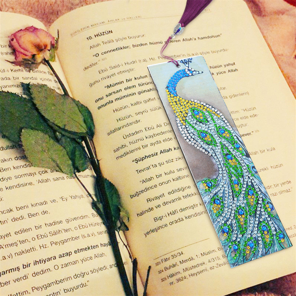 Peacock - Diamond Painting Bookmark