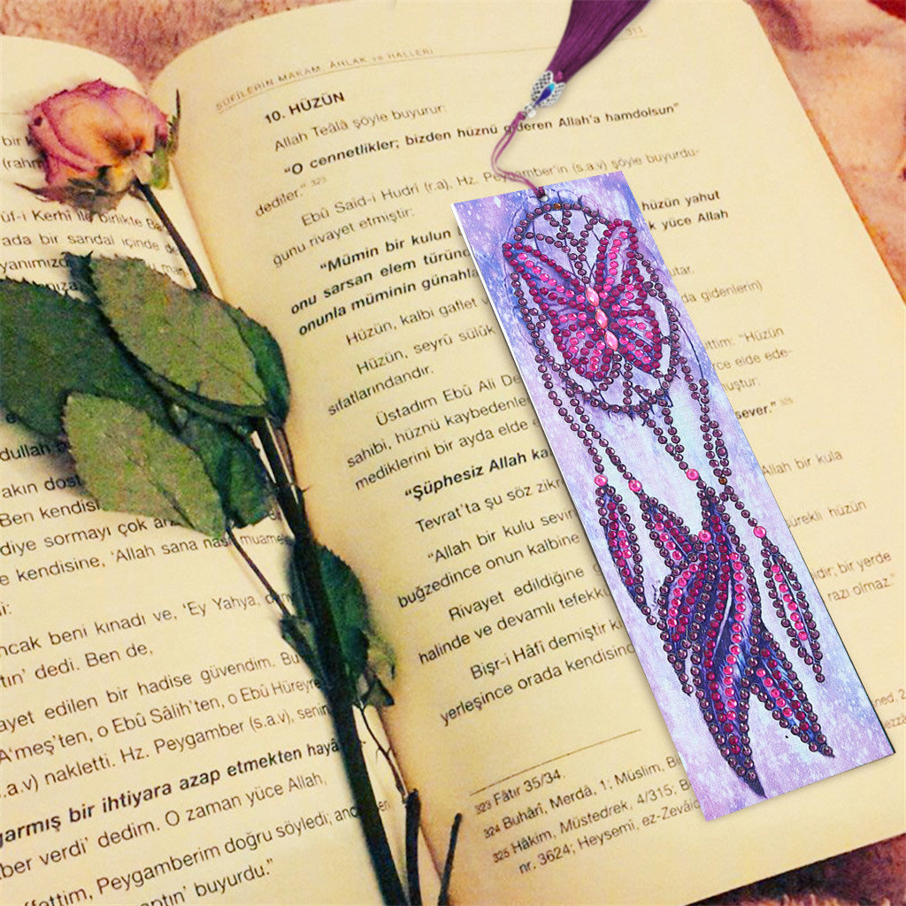Butterfly Dreamcatcher - Diamond Painting Bookmark