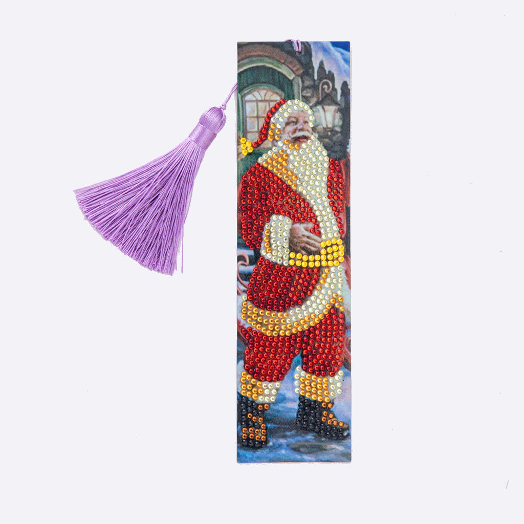 Happy Santa - DIY Diamond Painting Bookmark