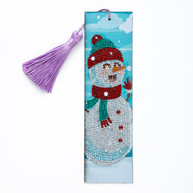 Bubbly Snowman - DIY Diamond Painting Bookmark