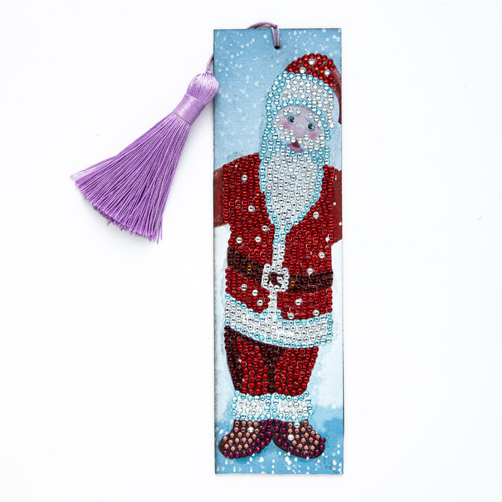 Bubbly Santa - DIY Diamond Painting Bookmark