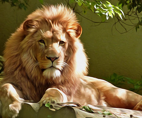Image of Guarding Lion - DIY Diamond Painting