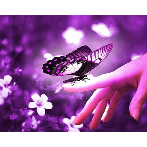 Image of Butterfly on a Hand - DIY Diamond Painting