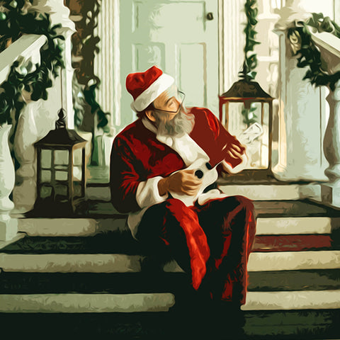 Image of Santa Playing Guitar - DIY Diamond Painting