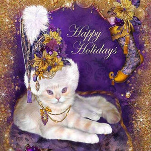 Happy Holidays by Cat - DIY Diamond Painting