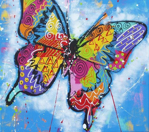 Image of Colorful Butterfly - DIY Diamond  Painting