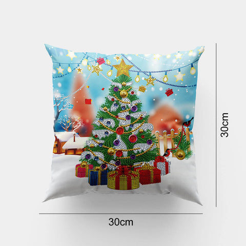 Image of Christmas Tree - DIY Diamond Painting Pillow Case