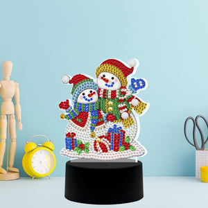 Best Buddies Snowman - DIY Diamond Painting Table Decoration