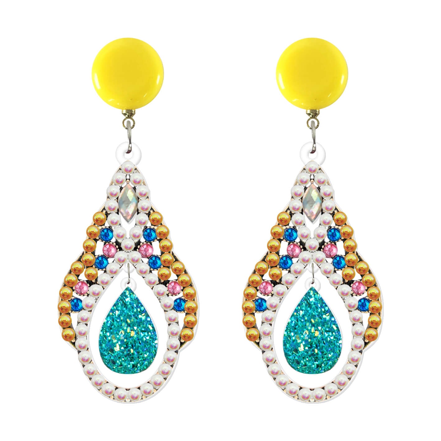 Peacock - DIY Diamond Earrings