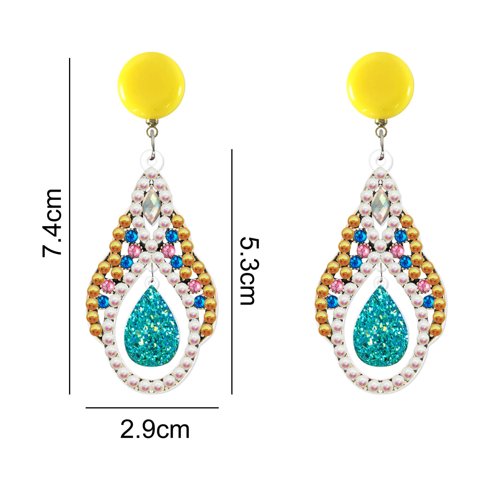 Peacock - DIY Diamond Earrings