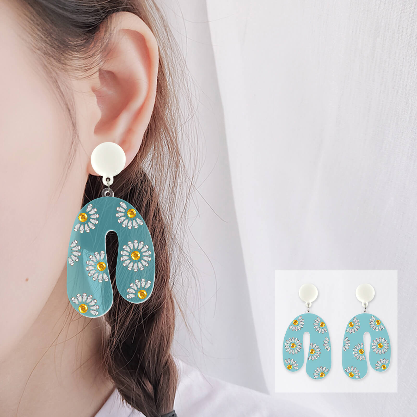 Sunflower - DIY Diamond Earrings