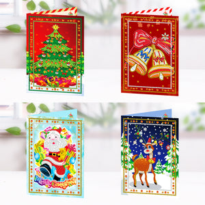 Diamond Painting DIY Christmas Greeting Cards. Set #3 -including 4 cards inside