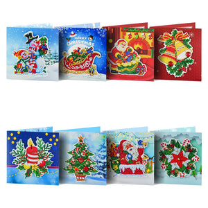 Christmas Set #2 (8pcs) - DIY Diamond Painting Christmas Cards