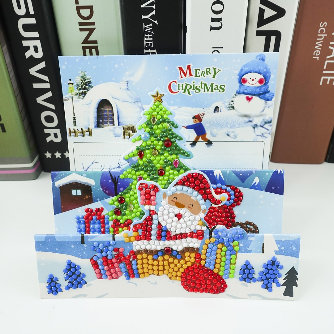 Santa's Playing - Diamond Painting Folding Card