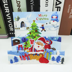 Santa's Playing - Diamond Painting Folding Card
