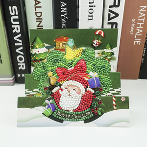Santa Giving Gifts - Diamond Painting Folding Card