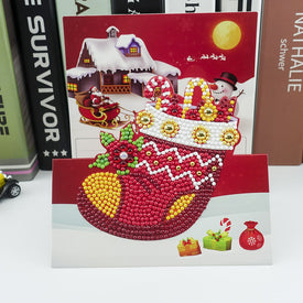 Christmas Socks - Diamond Painting Folding Card