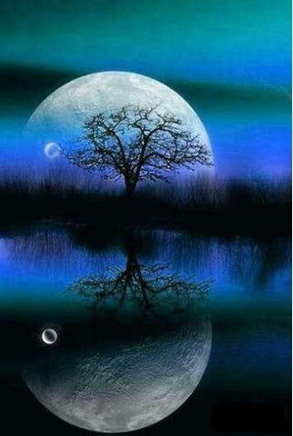 Image of Moon Night Scenery - DIY Diamond Painting