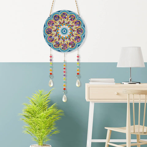 Image of Blue Mandala - DIY Diamond Painting Hanging Ornament