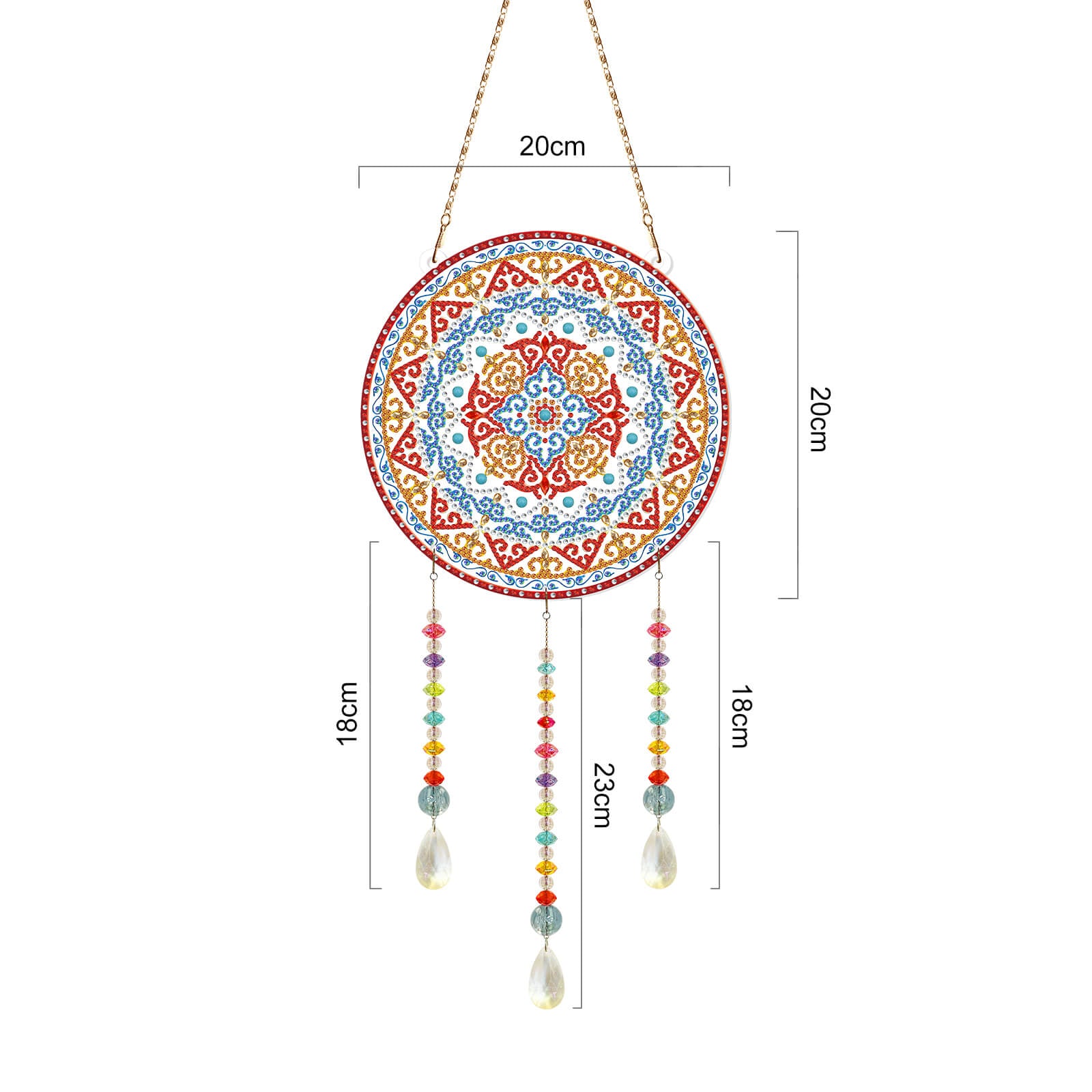 Red Mandala - DIY Diamond Painting Hanging Ornament