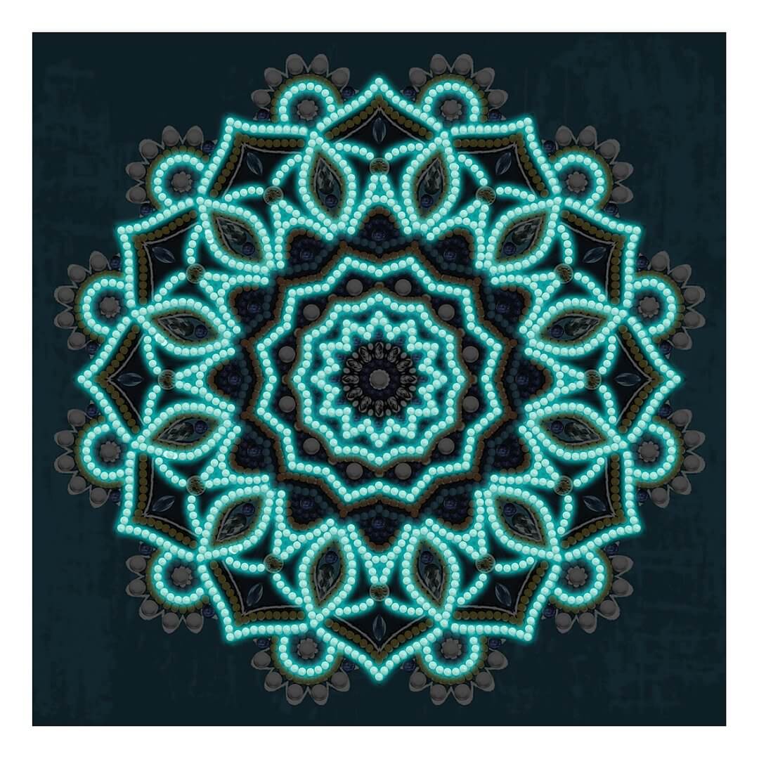 Mandala #3 - DIY Diamond Painting Glow in the Dark
