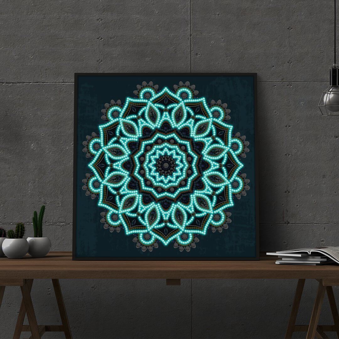 Mandala #3 - DIY Diamond Painting Glow in the Dark
