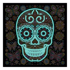 Doodle Skeleton Butterfly - DIY Diamond Painting Glow in the Dark