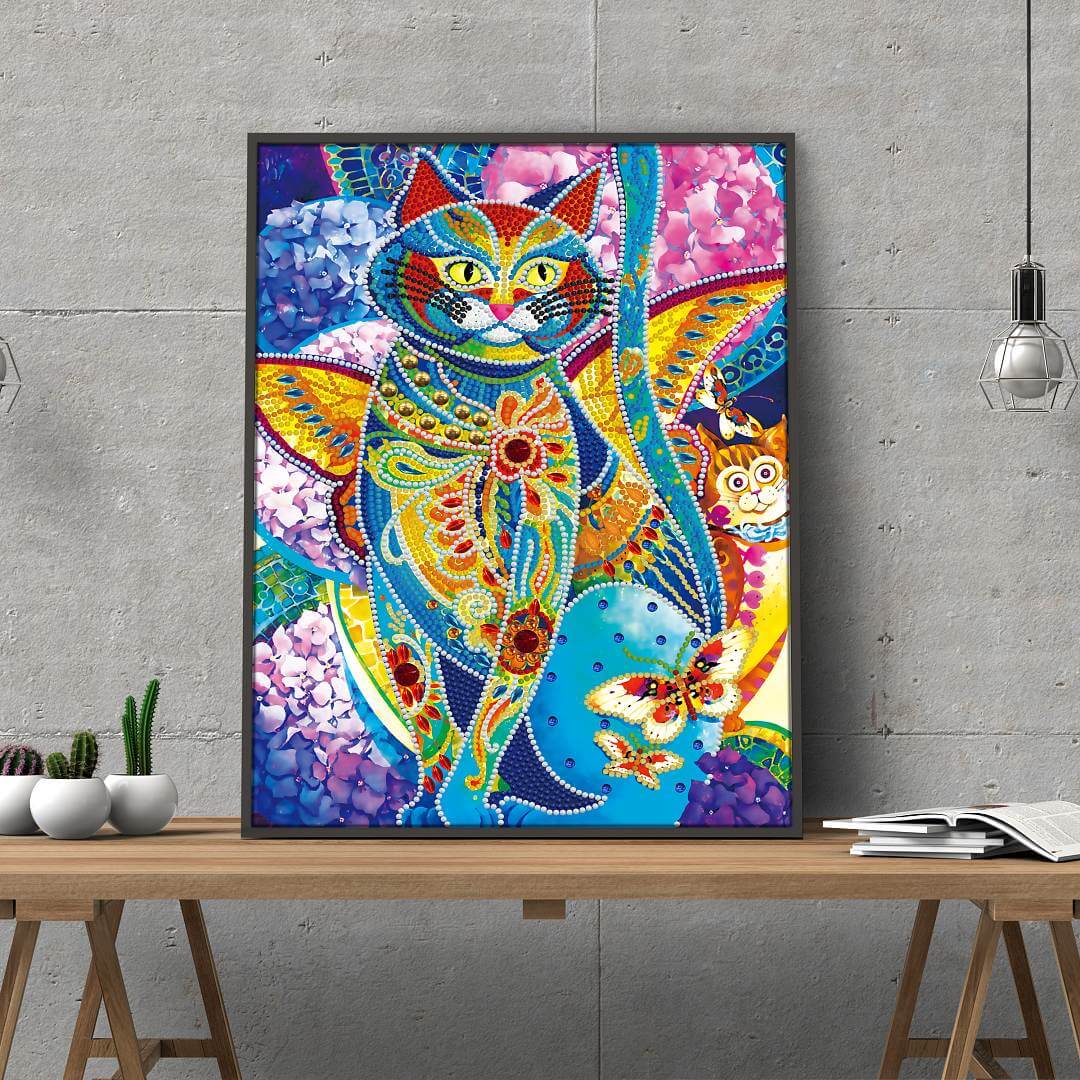 Doodle Cat - DIY Diamond Painting Glow in the Dark
