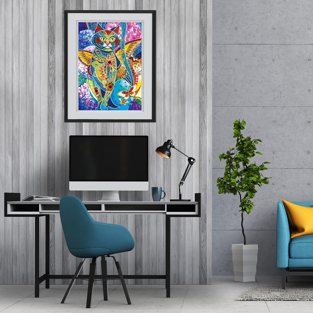 Doodle Cat - DIY Diamond Painting Glow in the Dark