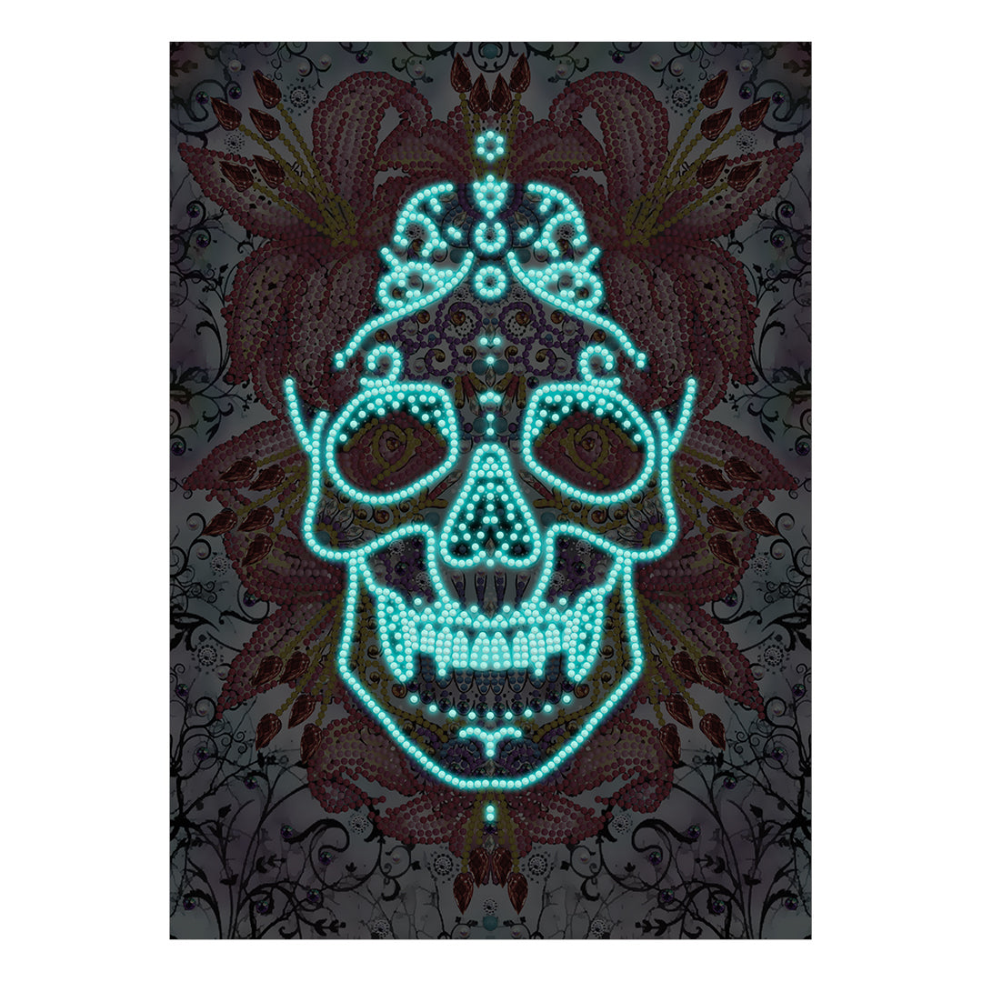 Doodle Skull - DIY Diamond Painting Glow in the Dark