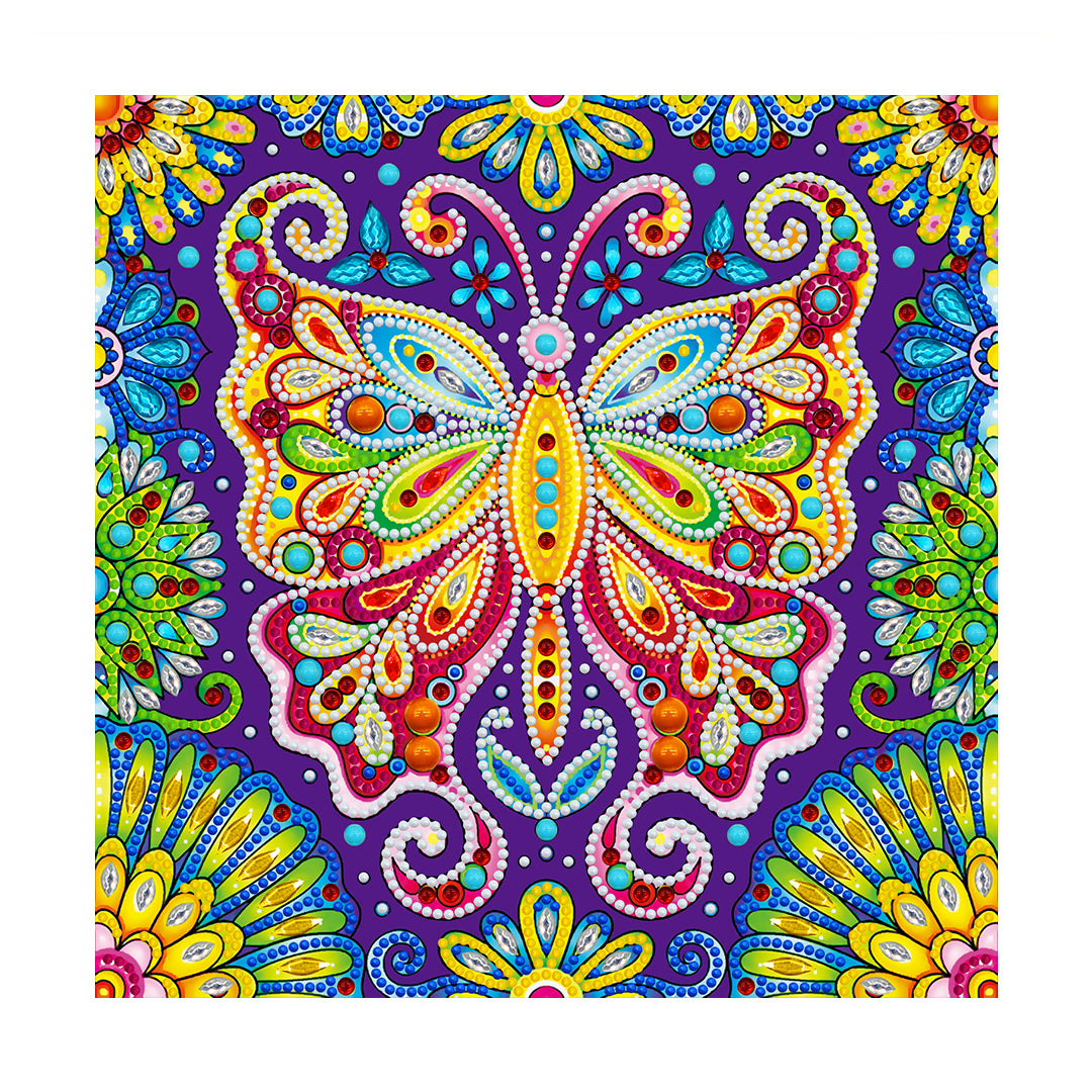 Doodle Butterfly - DIY Diamond Painting Glow in the Dark