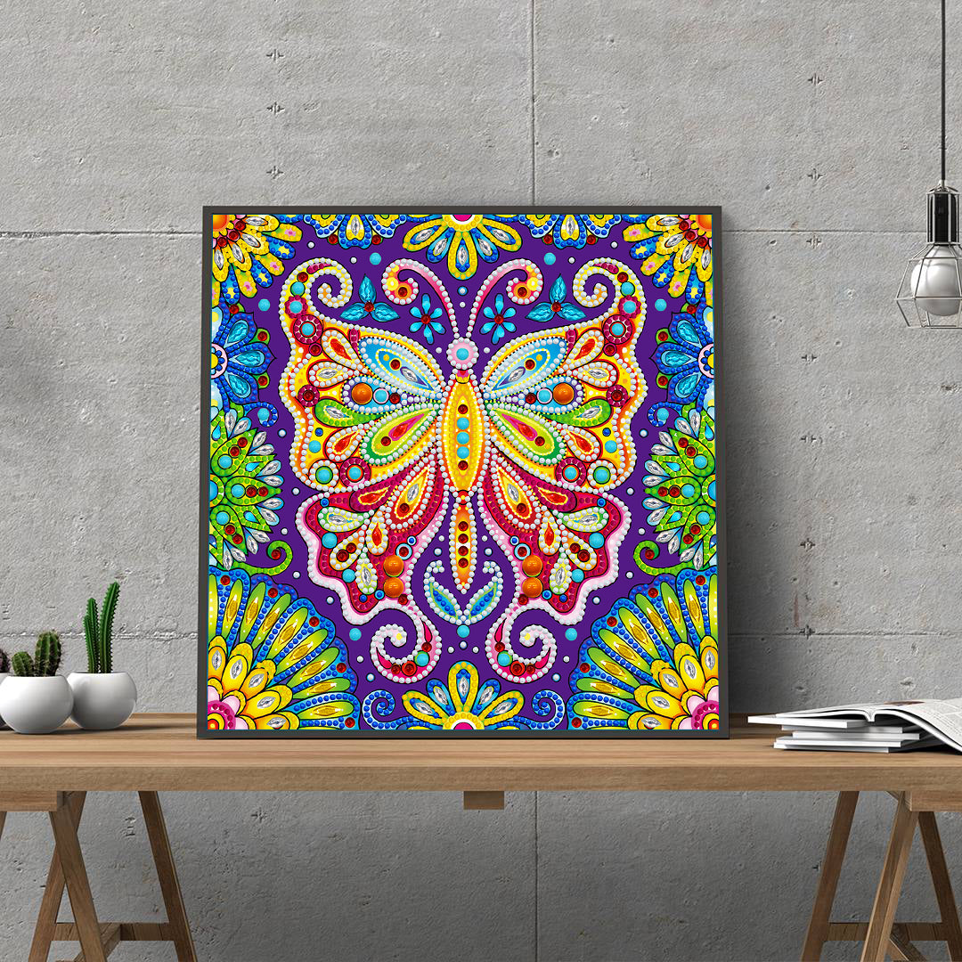 Doodle Butterfly - DIY Diamond Painting Glow in the Dark