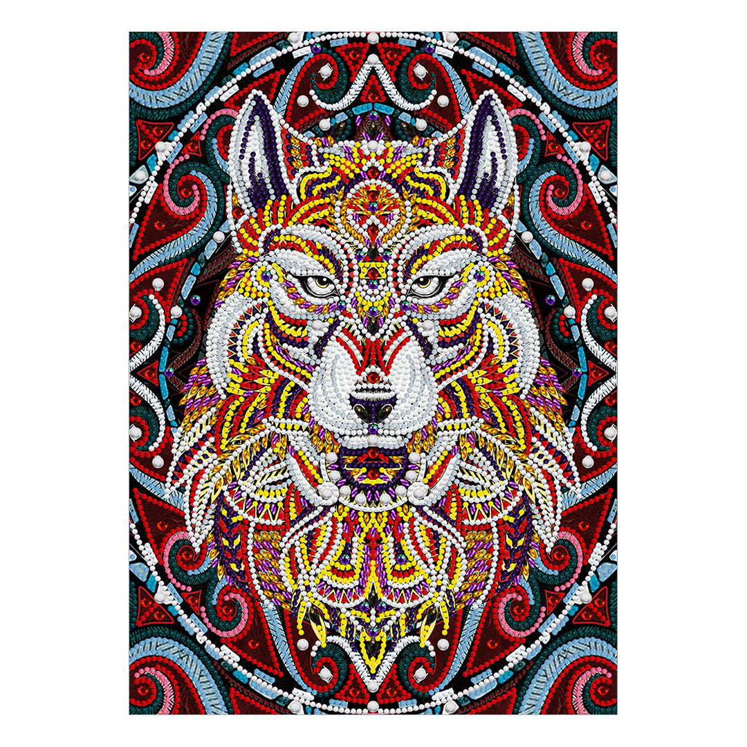 Fierce Wolf - DIY Diamond Painting Glow in the Dark
