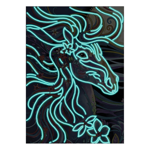 Image of Pegasus - DIY Diamond Painting Glow in the Dark