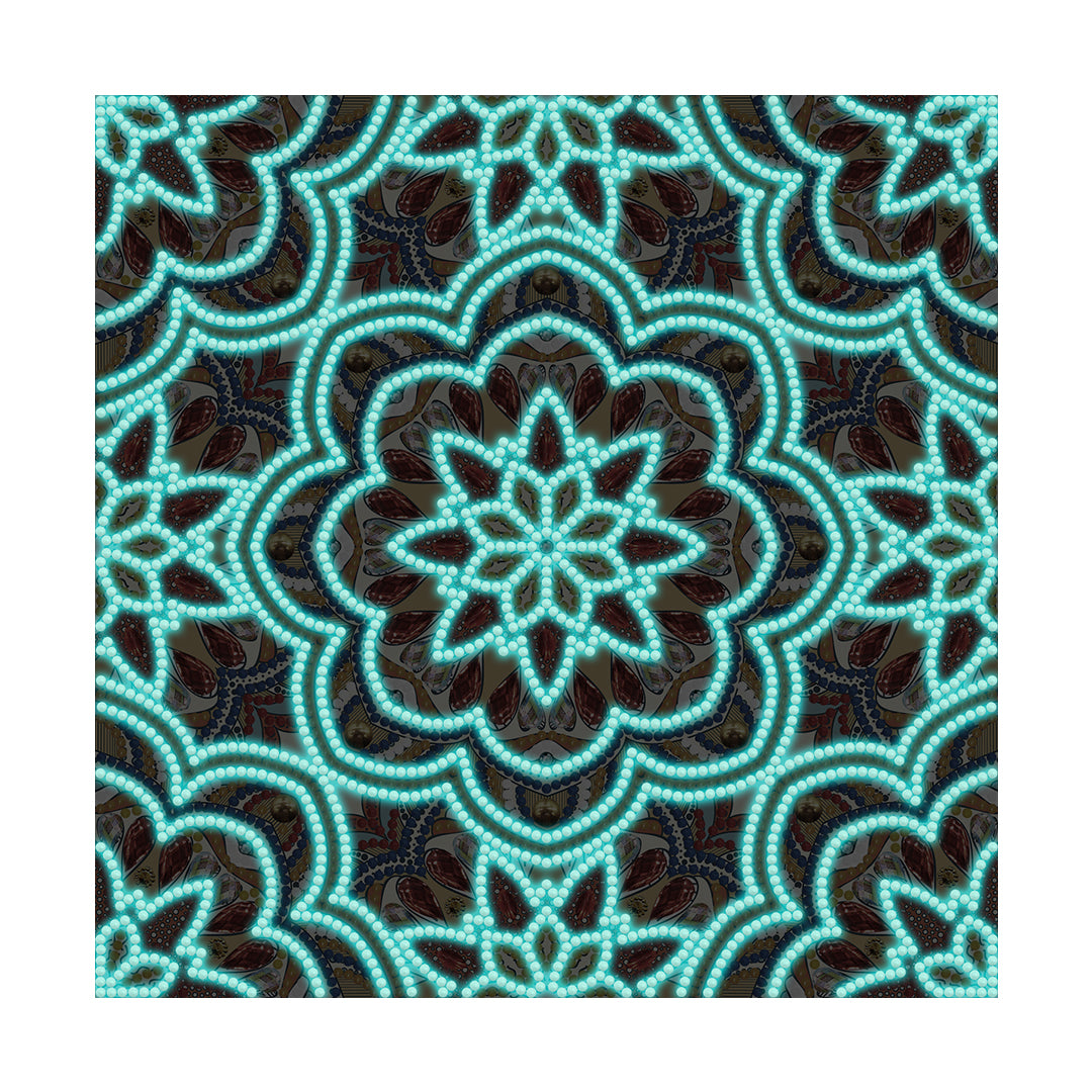 Mandala #9 - DIY Diamond Painting Glow in the Dark