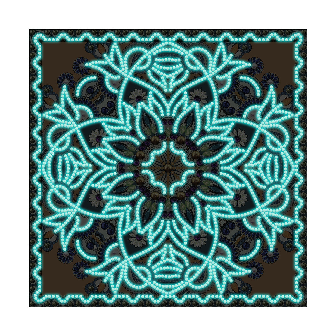 Mandala #10 - DIY Diamond Painting Glow in the Dark