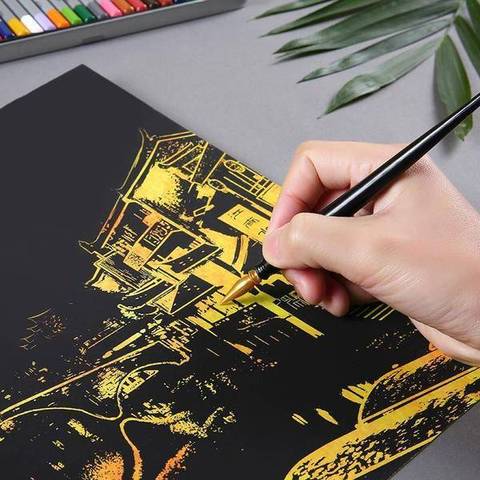 Image of Shanghai - DIY Scratch Painting