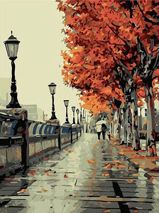 Autumn Romantic Walk - DIY Painting By Numbers