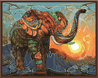 Elephant Abstract - DIY Painting By Numbers