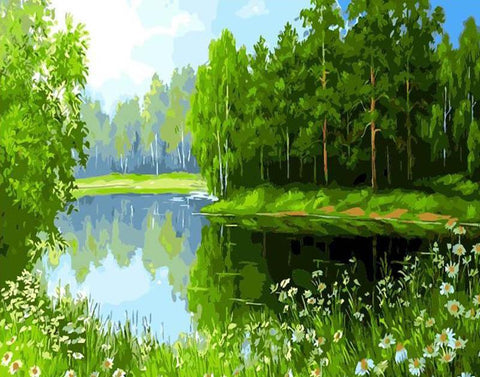 Image of Green Lake -  DIY Painting By Numbers