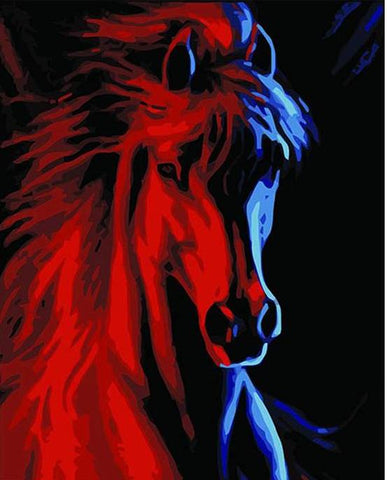 Image of Abstract Horse -DIY Painting By Numbers