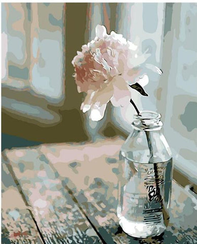 Image of White Flower -  DIY Painting By Numbers