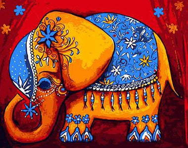 Colourful Elephant - DIY Painting By Numbers