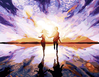 Running Couple - DIY Painting By Numbers