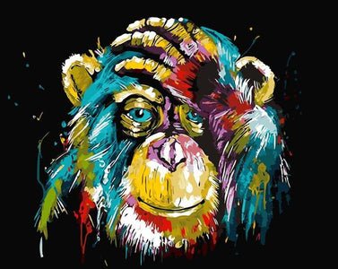 Abstract Monkey- DIY Painting By Numbers