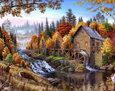 River Landscape - DIY Painting By Numbers