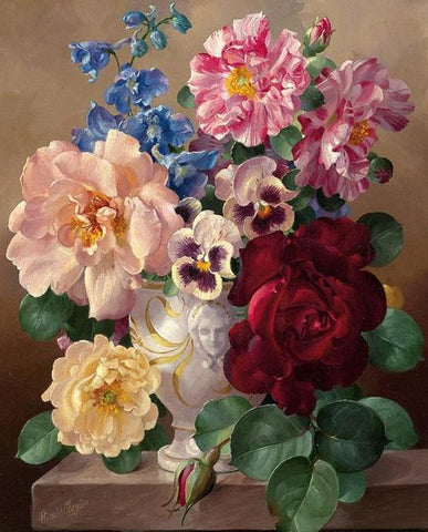 Image of Lovely Flowers -  DIY Painting By Numbers