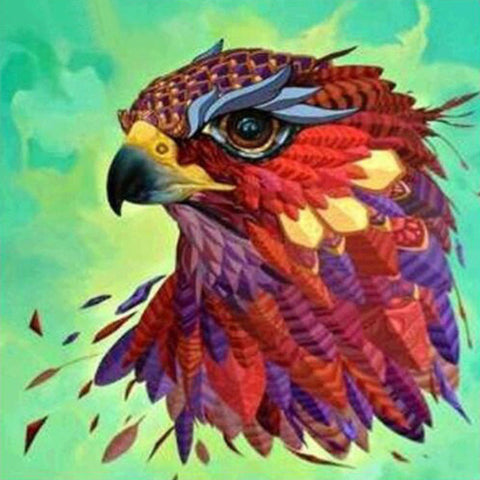 Image of Colorful Eagle Art - DIY Diamond Painting